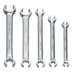 Snap-On/Williams Flare Nut Wrench Set -- 5 Pieces; 6PT Satin Chrome; Includes Sizes: 3/8 x 7/16; 1/2 x 9/16; 5/8 x 11/16; 3/4 x 1; 7/8 x 1-1/8" - Grade Industrial Supply