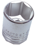 1-3/8 x 2-1/8" - 1/2" Drive - 6 Point - Standard Socket - Grade Industrial Supply