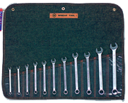 Wright Tool Metric Combination Wrench Set -- 11 Pieces; 12PT Chrome Plated; Includes Sizes: 7; 8; 9; 10; 11; 12; 13; 14; 15; 17; 19mm - Grade Industrial Supply