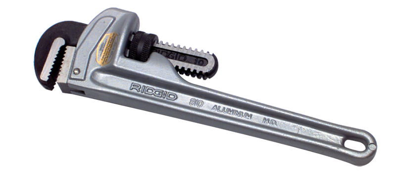 1-1/2" Pipe Capacity - 10" OAL - Aluminum Pipe Wrench - Grade Industrial Supply