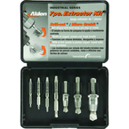 #7017P; Removes #6 to #12 Screws; 7 Piece Extractor Kit - Screw Extractor - Grade Industrial Supply