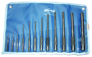 12 Piece Regular & Long Pin Punch Set -- 1/16 to 1/2'' Diameter - Grade Industrial Supply