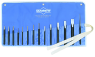 14 Piece Punch & Chisel Set -- #14RC; 1/8 to 3/16 Punches; 7/16 to 7/8 Chisels - Grade Industrial Supply