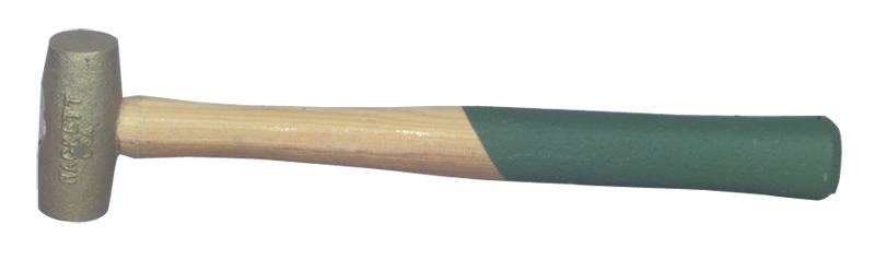 Hackett Brass Brass Hammer -- 5 lb; Hickory Handle; 1-3/4'' Head Diameter - Grade Industrial Supply