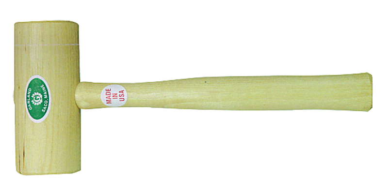 Garland Hardwood Mallet -- 22 oz; Hickory Handle; 2-3/4'' Head Diameter - Grade Industrial Supply