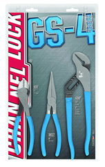 Channellock Combo Pliers Set -- #GS4; 3 Pieces; Includes: 7-1/2" Long Nose; 7" Cutting; 10" Tongue & Groove - Grade Industrial Supply