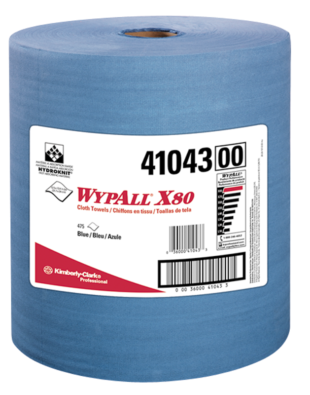 12.5 x 13.4'' - Package of 475 - WypAll X80 Jumbo Roll - Grade Industrial Supply