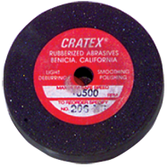 8 x 1/2 x 1/2'' - Resin Bonded Rubber Wheel (Coarse Grit) - Grade Industrial Supply