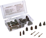 #778 Resin Bonded Rubber Kit - Point Test - Various Shapes - Equal Assortment Grit - Grade Industrial Supply