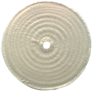 6 x 1/2 - 1'' (80 Ply) - Cotton Sewed Type Buffing Wheel - Grade Industrial Supply