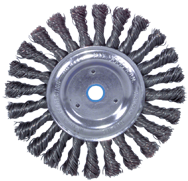 10" Diameter - 1-1/4" Arbor Hole - Cable Twist Steel Wire Straight Wheel - Grade Industrial Supply