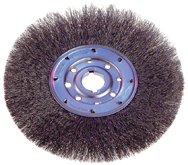 6" Diameter - 1-1/4" Arbor Hole - Crimped Steel Wire Straight Wheel - Grade Industrial Supply