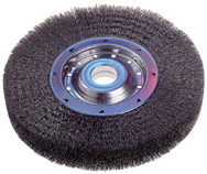 12" Diameter - 2" Arbor Hole - Crimped Steel Wire Straight Wheel - Grade Industrial Supply