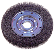 7" Diameter - 2" Arbor Hole - Crimped Steel Wire Straight Wheel - Grade Industrial Supply