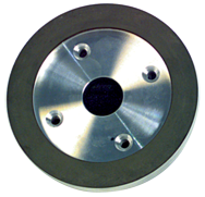 6 x 3/4 x 1-1/4'' - 1/8'' Abrasive Depth - 150 Grit - 3/4 Rim Plate Type 6A2C Mounted Diamond Wheel - Grade Industrial Supply