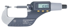 0 - 1.2" / 0 - 30mm Measuring Range - .00005/.001mm Resolution - Friction Thimble - Carbide Face - Electronic Spline Micrometer - Grade Industrial Supply