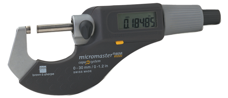 1 - 2" / 25 - 50mm Measuring Range - .0002 Accur. - Friction Thimble - Carbide Face - Micromaster Electronic Outside Micrometer - Grade Industrial Supply