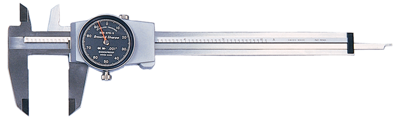 0 - 6'' Measuring Range (.001 Grad.) - Dial Caliper - #599-579-5 - Grade Industrial Supply