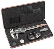 #S766AZ - Electroic Tool Set - Includes 0-6" Electronic Slide Caliper and 0-1" Electronic Outside Micrometer - Grade Industrial Supply