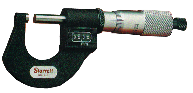 #T216XRL-1 - 0 - 1'' Measuring Range - .0001 Graduation - Ratchet Thimble - Carbide Face - Digital Outside Micrometer - Grade Industrial Supply