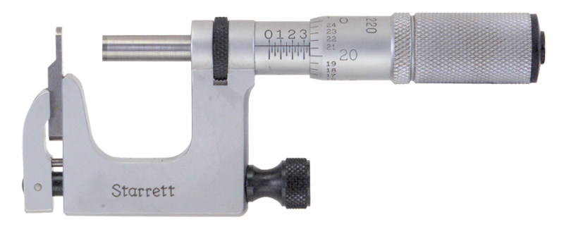 #220XFL-1 - 0 - 1'' Measuring Range - .001 Graduation - Friction Thimble - Carbide Face - Multi Anvil Micrometer - Grade Industrial Supply