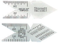 #C391 - USA Standard 60° - 14ths; 20ths; 24ths; 32nds Graduation - Center Gage with Double Depths of American National - Grade Industrial Supply