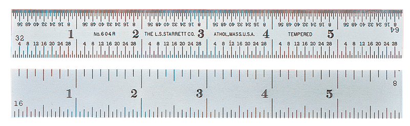 #C635-300-Certified - 300mm Long - 35 Graduation - 1'' Wide - Spring Tempered Rule with Certification - Grade Industrial Supply