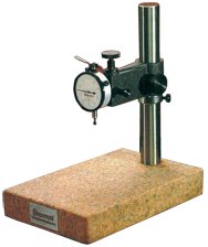 #653GJ - Kit Contains: .0005" Graduation; 0-25-0 Reading - Pink Granite Stand & Dial Indicator - Grade Industrial Supply