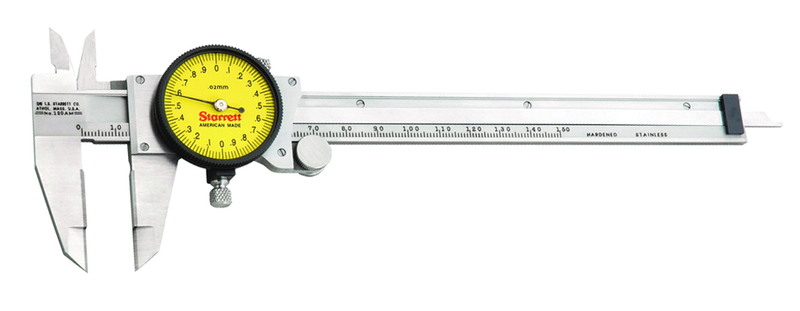 #120MX-150 - 0 - 150mm Measuring Range (0.02mm Grad.) - Dial Caliper with Certification - Grade Industrial Supply