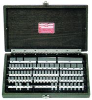 81 Piece - Grade 2+4 - Steel - Rectangular Gage Block Set in Case - Grade Industrial Supply