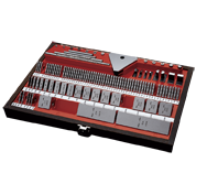 81 Piece - Grade 2+4 - 2 Microinches - Square Steel Gage Block Set in Case - Grade Industrial Supply