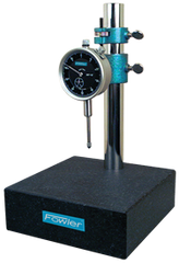 Kit Contains: Granite Base & 1" Travel Indicator; .001" Graduation; 0-100 Reading - Granite Stand with Dial Indicator - Grade Industrial Supply