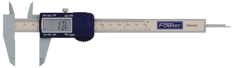 0 - 6" / 0 - 150mm Measuring Range (.0005" / .01mm; fractions in 1/64 increments Res.) - Poly-Cal Electronic Caliper - Grade Industrial Supply