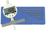 0 - 22" Measuring Range (.0005" / .01mm Res.) - Electronic Depth Gage - Grade Industrial Supply