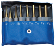 PEC Tools 8 Piece Brass Drive Pin Punch Set -- Includes: 1/16; 3/32; 1/8; 5/32; 3/16; 7/32; 1/4; & 5/16" - Grade Industrial Supply