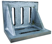 7 x 5-1/2 x 4-1/2" - Machined Webbed (Closed) End Slotted Angle Plate - Grade Industrial Supply