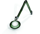 Green-Lite® 5" Racing Green Round LED Magnifier; 43" Reach; Table Edge Clamp - Grade Industrial Supply