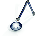 Green-Lite® 5" Spectra Blue Round LED Magnifier; 43" Reach; Table Edge Clamp - Grade Industrial Supply