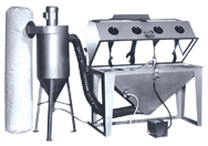 Blast Master Cabinet with Abrasive Separators - #48AS 48W x 24D x 23H Tub Dimensions - Grade Industrial Supply