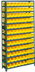 36 x 18 x 48'' (96 Bins Included) - Small Parts Bin Storage Shelving Unit - Grade Industrial Supply