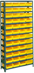 36 x 12 x 75'' (48 Bins Included) - Small Parts Bin Storage Shelving Unit - Grade Industrial Supply