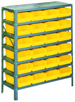 36 x 12 x 48'' (24 Bins Included) - Small Parts Bin Storage Shelving Unit - Grade Industrial Supply