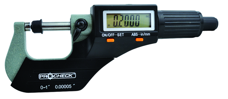 IP40 Electronic Micrometer - 0-1"/25.4mm Range - .00005"/.001mm Resolution - Output S4 Connector - Grade Industrial Supply