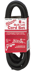 #48-76-4008 - Fits: Most Milwaukee 3-Wire Quik-Lok Cord Sets @ 8' - Replacement Cord - Grade Industrial Supply