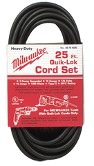 #48-76-4025 - Fits: Most Milwaukee 3-Wire Quik-Lok Cord Sets @ 25' - Replacement Cord - Grade Industrial Supply