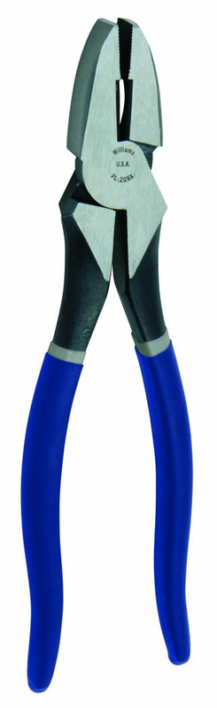 8-1/2" Linesmen Plier w/Side Cutters; Double-Dipped Plastic Handle - Grade Industrial Supply