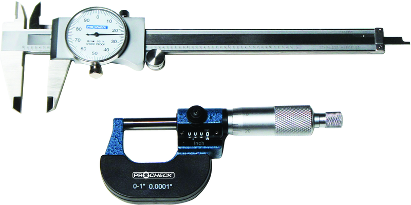 0-1" Outside Micrometer And 0-6" Dial Caliper in Case - Grade Industrial Supply