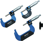 0 - 3"  3 Piece Set .0001" Graduation Mechanical Digital Outside Micrometers - Grade Industrial Supply