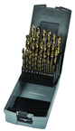 29 Pc. 1/16" - 1/2" by 64ths Cobalt Bronze Oxide Jobber Drill Set - Grade Industrial Supply