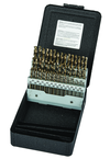 60 Pc. #1 - #60 Wire Gage Cobalt Bronze Oxide Screw Machine Drill Set - Grade Industrial Supply